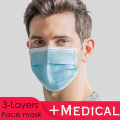 3-lagige medizinische Maske in Blau 50 Stück / Karton